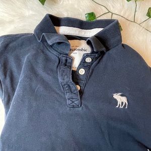 Kids  Abercrombie dark blue collared shirt